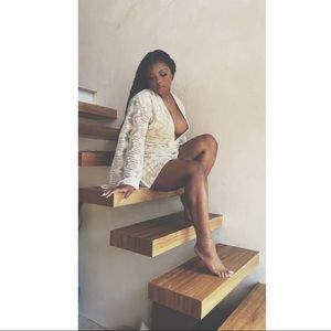 Nude lace romper. Worn only once.